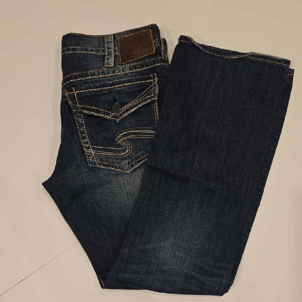 34x34 Silver Jeans Dark Wash Straight Leg Men’s Jeans 217